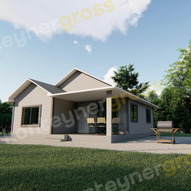 84 m2 Tek Katlı Çelik Ev | konteynergross