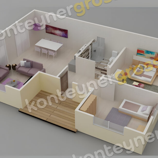 73 M² Tek Katlı Prefabrik Ev