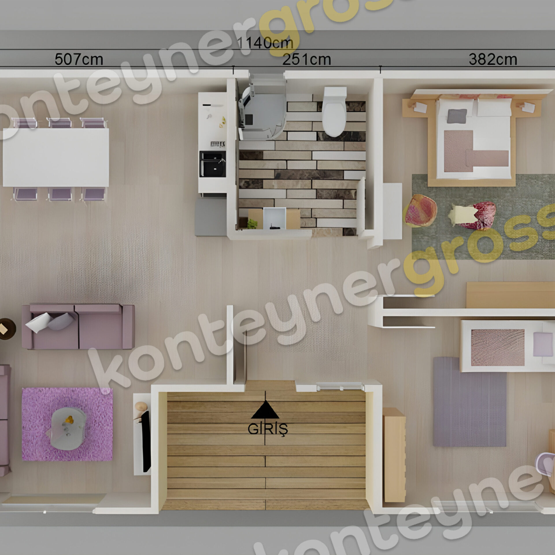 73 M² Tek Katlı Prefabrik Ev