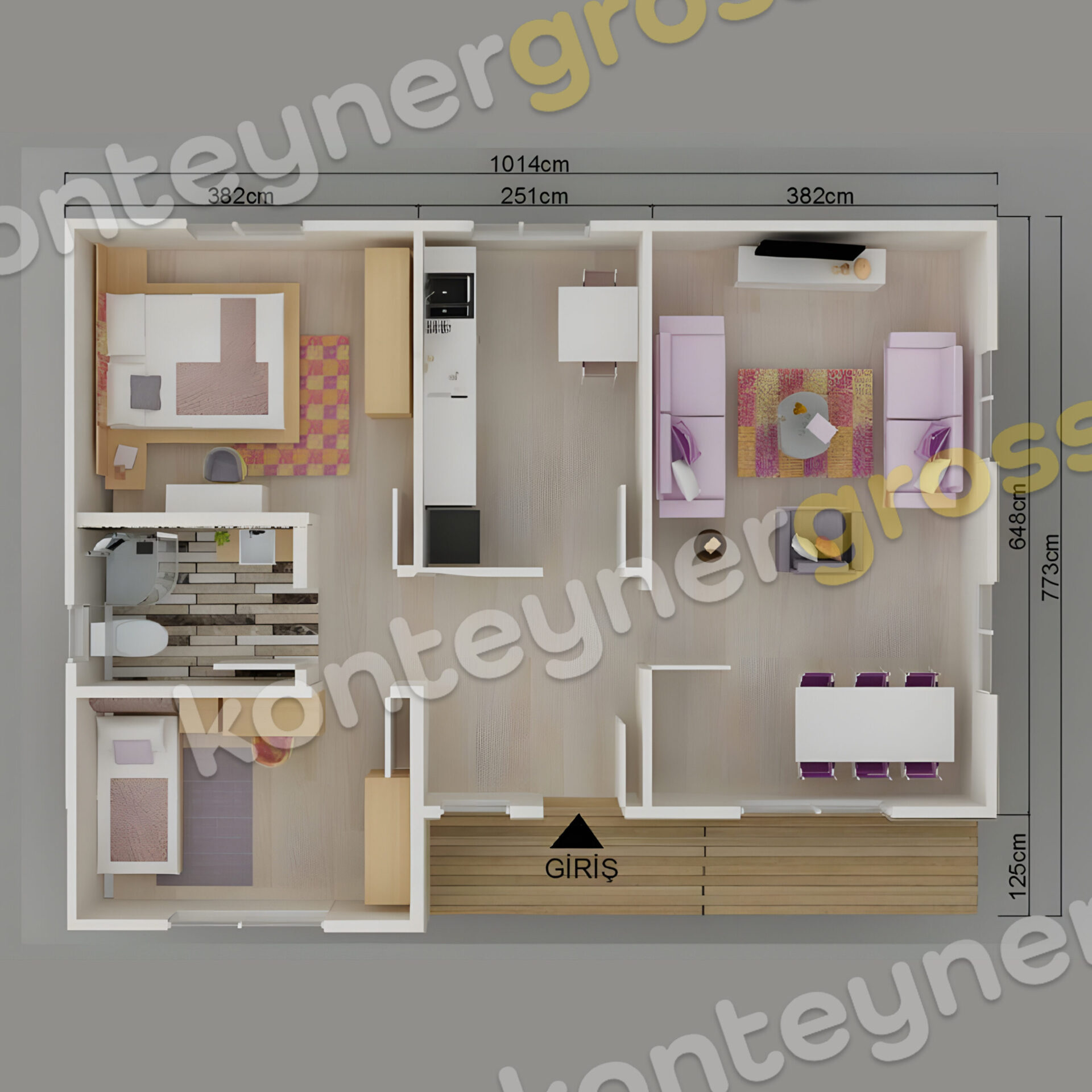 80 M² Tek Katlı Prefabrik Ev