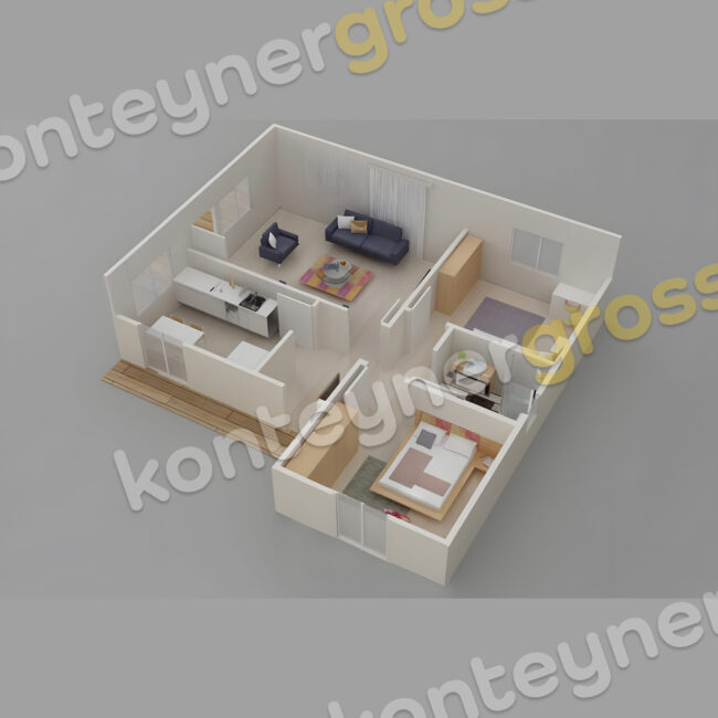 80 M² Tek Katlı Prefabrik Ev