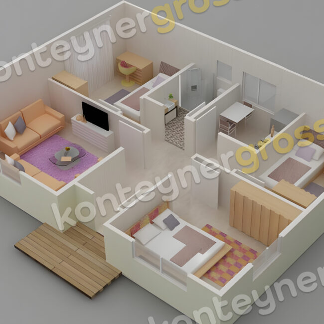 82 M² Tek Katlı Prefabrik Ev