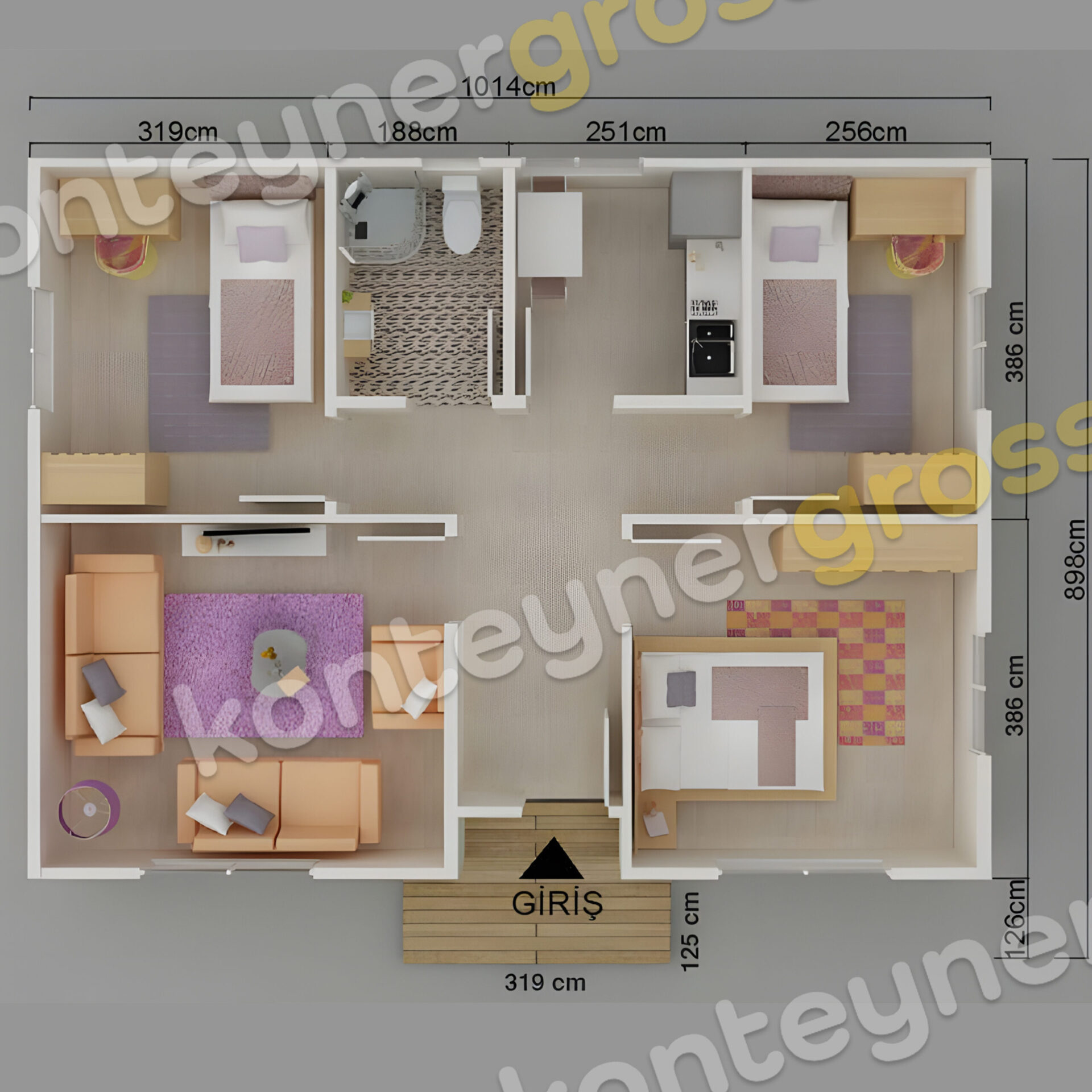 81 M² Tek Katlı Prefabrik Ev