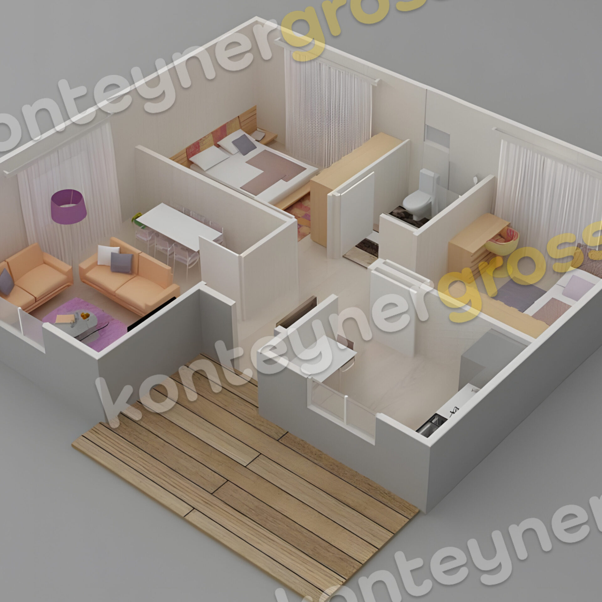 82 M² Tek Katlı Prefabrik Ev