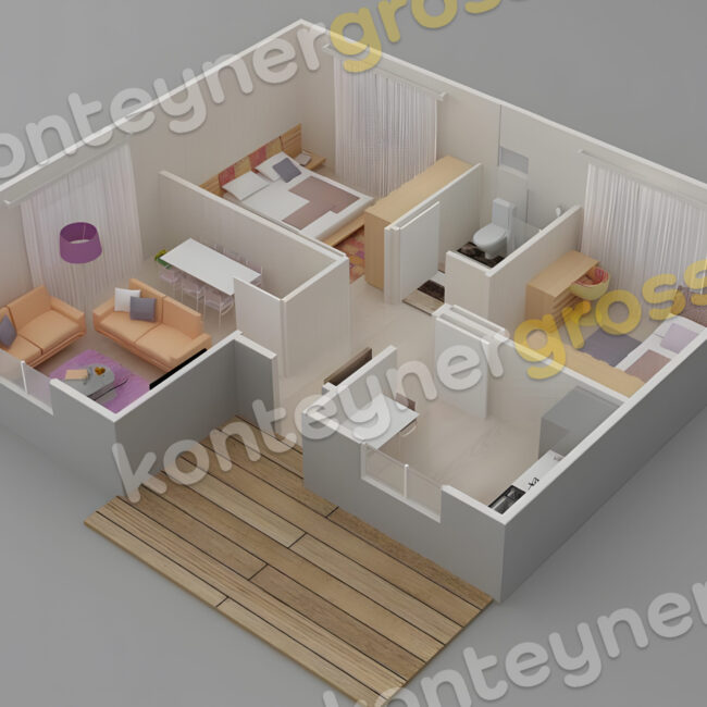 82 M² Tek Katlı Prefabrik Ev