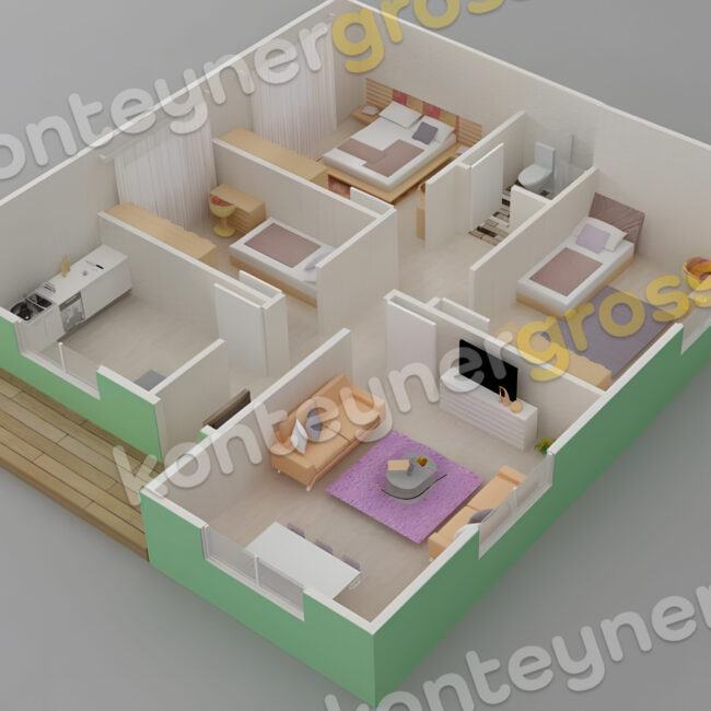 85 M² Tek Katlı Prefabrik Ev