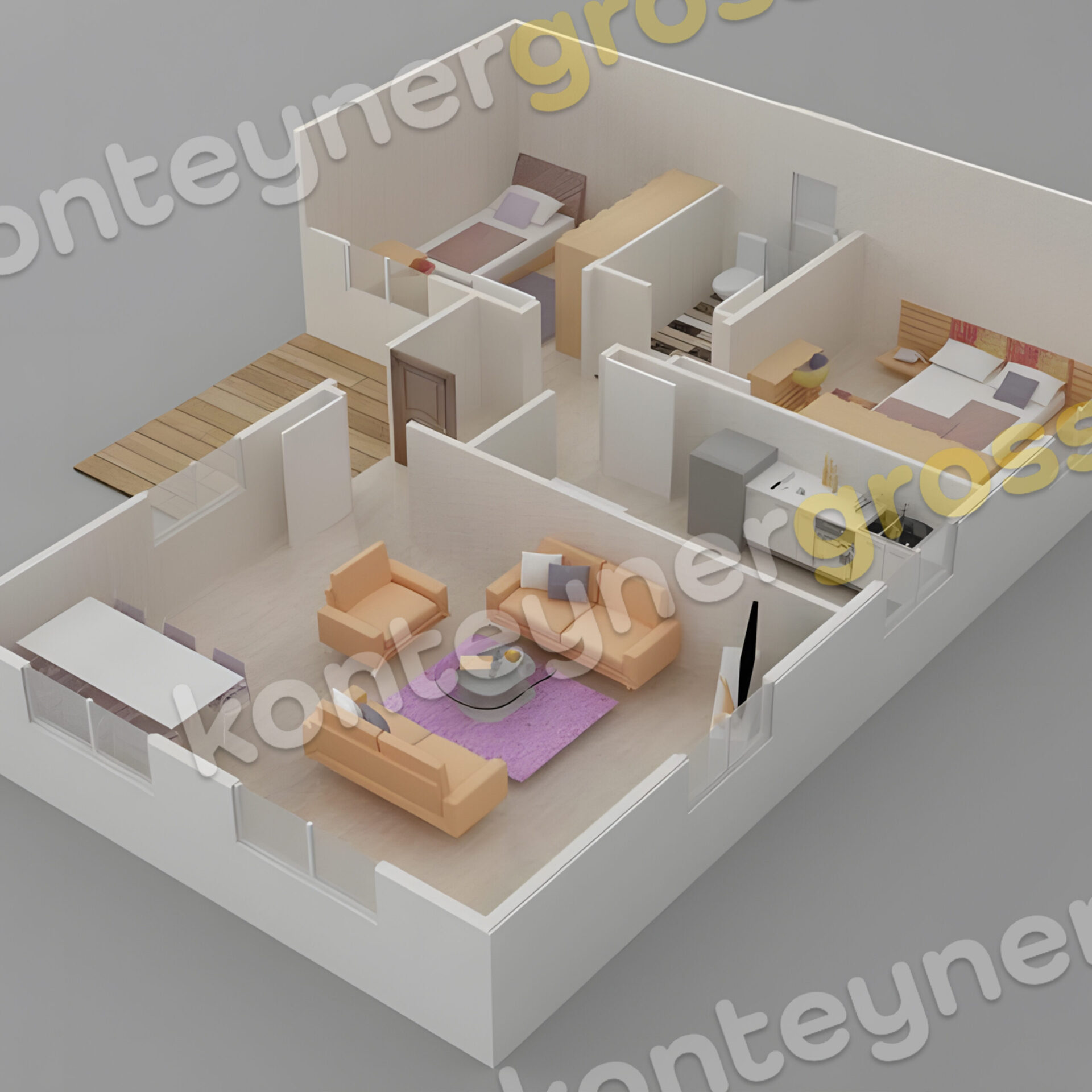 93 M² Tek Katlı Prefabrik Ev