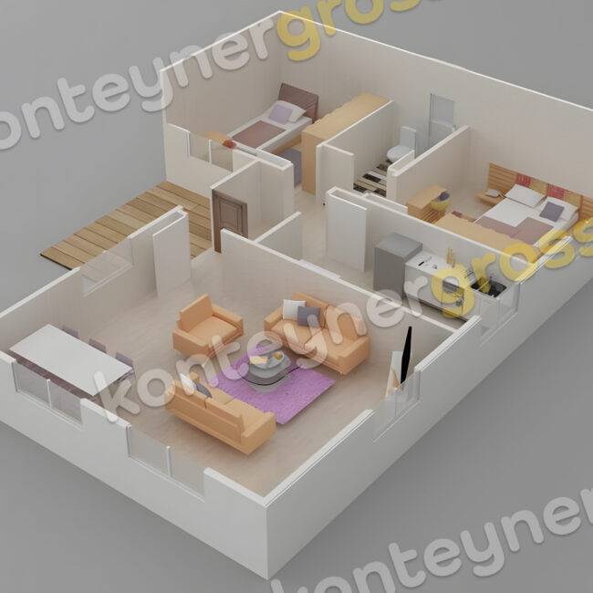 93 M² Tek Katlı Prefabrik Ev