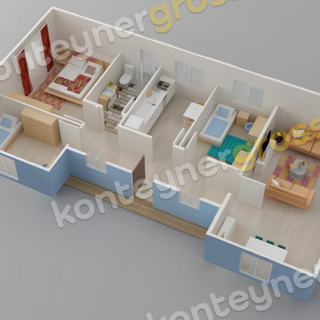 95 M² Tek Katlı Prefabrik Ev